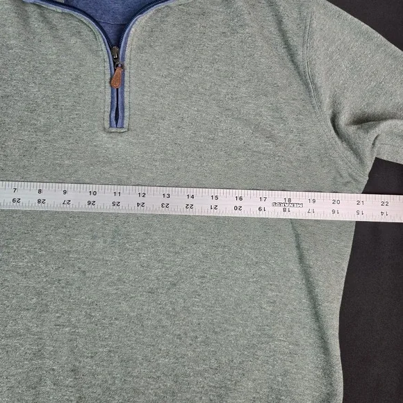 Johnnie O Quarter Zip Golf Pullover Sweatshirt Heather Green Men's Medium - Picture 4 of 7